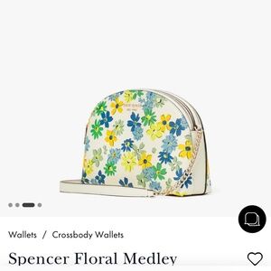 Kate Spade Spencer Floral Medley Double Zip Dome Crossbody